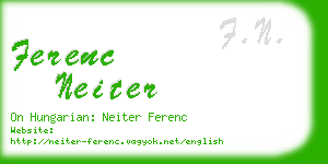 ferenc neiter business card